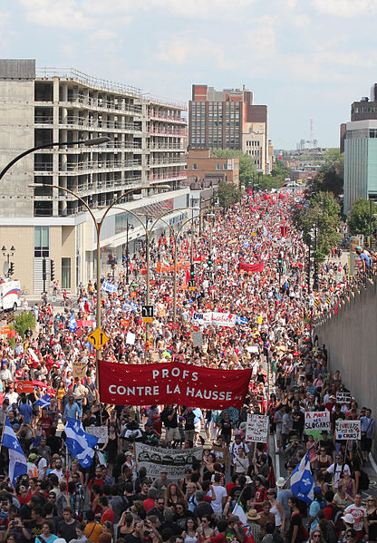 캐나다 퀘벡 “붉은 광장” 학생시위 이야기